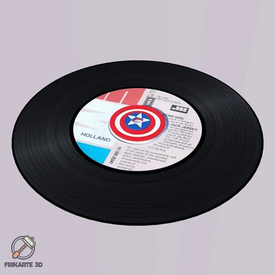 captain america 45 record adapter - 3d by frikarte3d on thangs marvel shield 3d print model - Mito3D