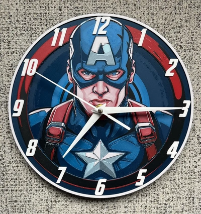 capitán america reloj filamento pintura 3d by ian pequeño on gracias 3d print model - Mito3D
