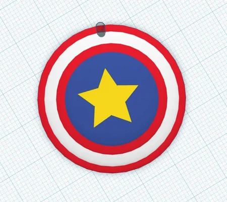 captain america shield key chain stl - 3d by solarp on thangs 3d print model - Mito3D