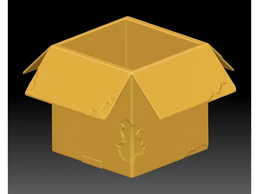 cartone scatola danneggiato 3d by bowie on grazie 3d print model - Mito3D