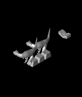 carnotaurus 3d modelo agitado 3d print model - Mito3D