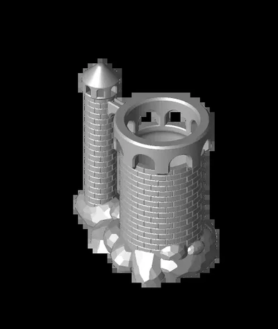 castle coozie v14stl - 3d by glytch on thangs 3d print model - Mito3D