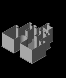 castle nestable box v1 ppac 3d print model - Mito3D