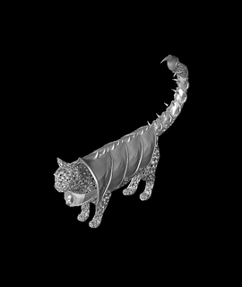 gato armaduras 3d impressão modelo imprimir 3d print model - Mito3D