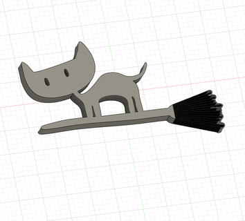 gatto scopa bastone corda test theethetree 3d print model - Mito3D