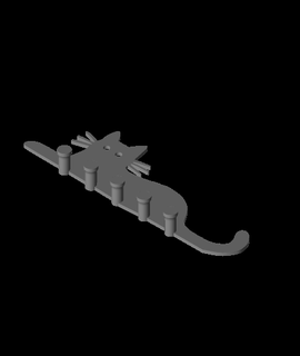 gato chave suporte 3d modelo emanuel Chmielowski 3d print model - Mito3D