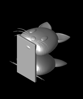 cat phone holder cutekat 3d print model - Mito3D