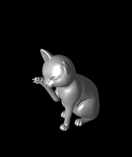 chat rayure 3d print model - Mito3D