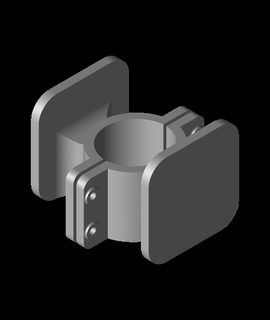 cctv camera mount 40mm pole 2 s 3d print model - Mito3D