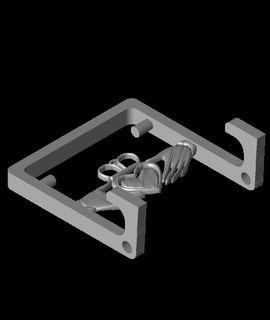 celtique Claddagh Ajustable supporter dispositifs 3d print model - Mito3D
