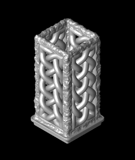 celtico nodo gridfinity bidone 1x1 esteso 3d print model - Mito3D
