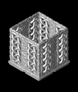 celtique nœud grillefinity poubelle 2x2 élargi 3d print model - Mito3D