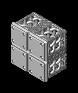 céltico nó gridfinity bin 2x2 padrão 3d print model - Mito3D