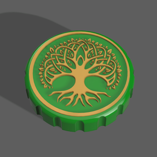 celtic tree - stash jar lid -   kcwarthog  3d print model - Mito3D