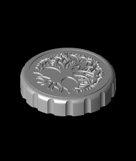 celtic tree - stash jar lid kcwarthog 3d print model - Mito3D