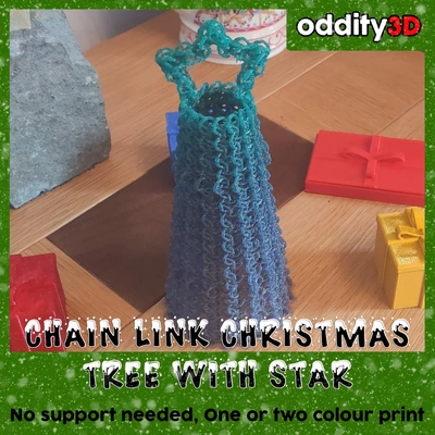 chain link christmas tree star decoration no support needed - 3d by oddity on thangs 3d print model - Mito3D