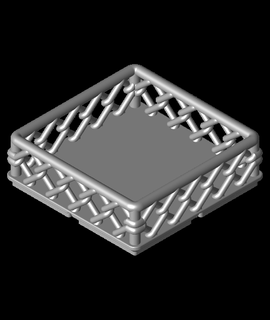 chaîne lien grillefinity poubelle 2x2 20mm 3d print model - Mito3D