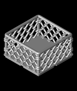 chaîne lien grillefinity poubelle 2x2 40mm 3d print model - Mito3D