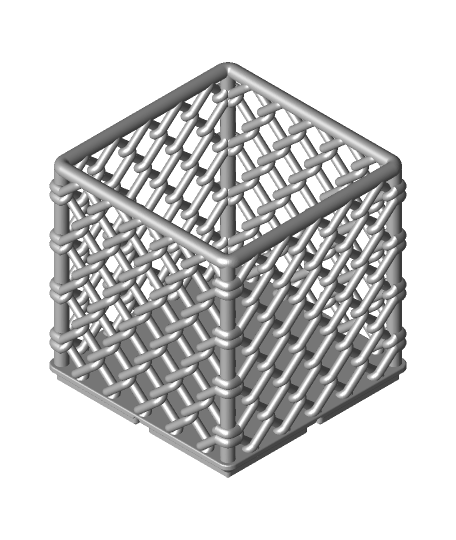 chain link gridfinity bin 2x2 80mm 3D print model - Mito3D