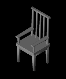 chair vertical backrestobj Hobbies & Games 3d print model - Mito3D