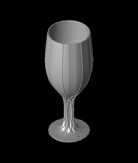 Champagne bicchiere scheldegotik stile 3d modello grazie 3d print model - Mito3D