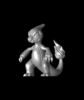 charmeleon pokemon ventilador Arte letras entretenimiento 3d print model - Mito3D