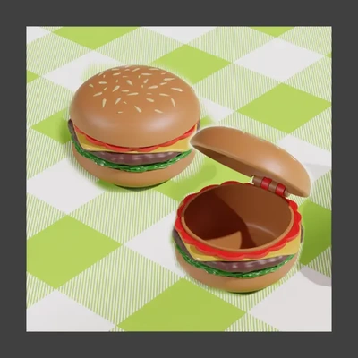 cheeseburger contenitore 150mm x 100mm 3d by mhvant on grazie 3d print model - Mito3D