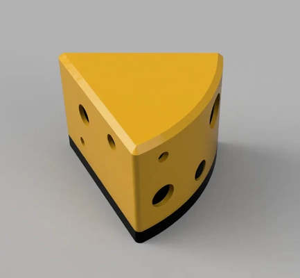 cheesy box - holes in lid 3d by kwerkshop on thangs storage container cheese food fun funny 3d print model - Mito3D