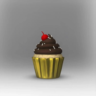 cherry sprinkle cupcake +mmu files - 3d by chelscct chelseycreatesthings on thangs food & drink cooking recipes desserts cake birthday celebration gift mmu multi color 3d print model - Mito3D