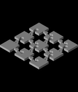 xadrez borda enigma estilo 3d modelo magnatic70 3d print model - Mito3D