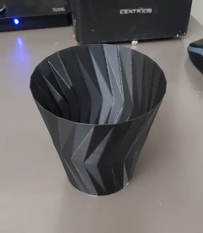 chevron cup or vase - 3d by spekerdude on thangs 3d print model - Mito3D