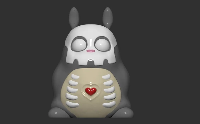 chibi totoro - halloween edition 3d by omsculpts on thangs 3d print model - Mito3D