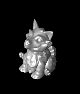 chibi wolf wolf pup supportless  3d print model - Mito3D
