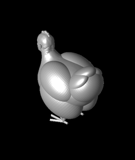 poulet 3d modèle impression presse 3d print model - Mito3D
