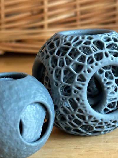 chinese puzzle ball stone - 3d by davemakesstuff on thangs games puzzles & brainteasers texture fidget toy toys 3d print model - Mito3D