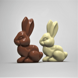 chocolate bunny - supports chelscct chelseycreatesthings 3d print model - Mito3D