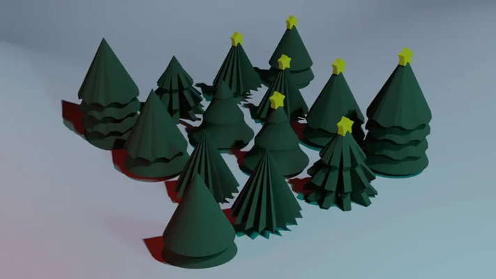 christmas tree - 3d by tylermakesstuffs on thangs 3d print model - Mito3D