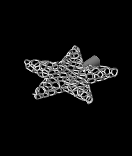 Noel ağaç topper Voronoi yıldızlar 3d model teşekkürler 3d print model - Mito3D