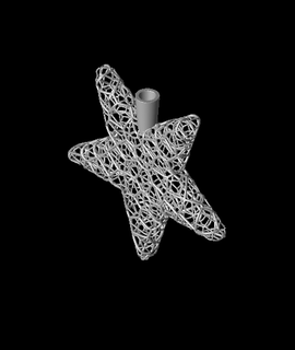 Noel ağaç topper Voronoi star versi 3d model teşekkürler 3d print model - Mito3D