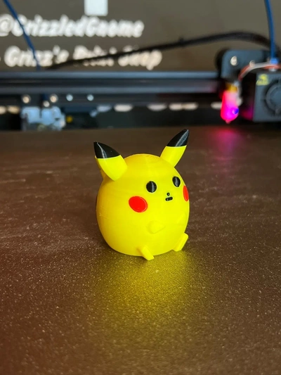 gordito pikachu impresión in sitio 3d by gnomo canoso on gracias 3d print model - Mito3D