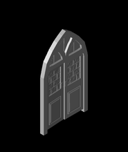 Iglesia doble puerta cuadrícula ventana 3d modelo gracias 3d print model - Mito3D