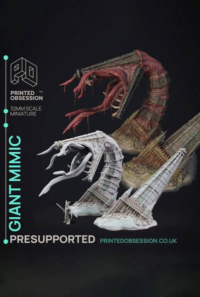 churr - giant church mimic presupported illustrated stats 32mm scale 3d by printedobsession on thangs 3d print model - Mito3D