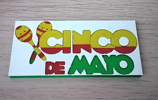 cinco de mayo coaster or plaque - 3d by daddywazzy thecreator on thangs 3d print model - Mito3D