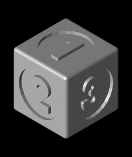 circle number dice oddity Hobbies & Games 3d print model - Mito3D