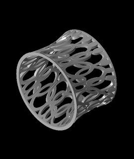 circles bracelet 1 easy print 3d print model - Mito3D