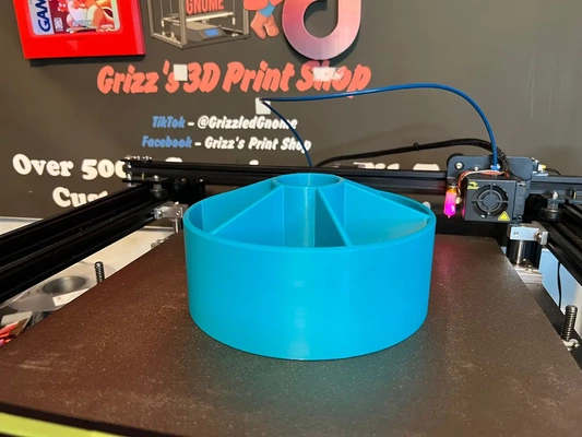 circular desk organizer - print in place 3d by grizzledgnome on thangs 3d print model - Mito3D