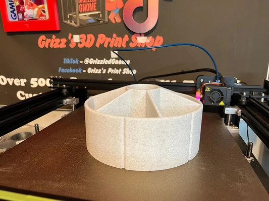 circular desk organizer 2 - slotted print in place 3d by grizzledgnome on thangs 3d print model - Mito3D