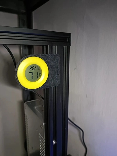 circular hygrometer snap on 2020 extrusion - 3d by zer0s thangs 3d print model - Mito3D