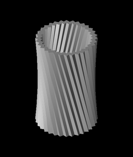 clockwise vase mechanics 3d print model - Mito3D