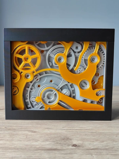 clockwork shadow box - 3d by thecraftymaker on thangs 3d print model - Mito3D